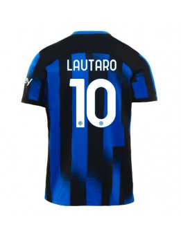 Moški Nogometna dresi replika Inter Milan Lautaro Martinez #10 Domači 2023-24 Kratek rokav
